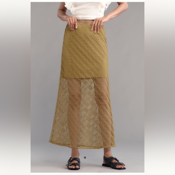 Anthropologie Tilda Maxi Slip Skirt: Overlay Edition - Picture 2 of 3